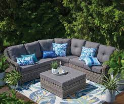 Wilson Fisher Broadmoor Cushioned Patio Left Arm Right Arm All Weather Wicker Pieces Big Lots Patio Seating Sets Patio Sectional Backyard Furniture