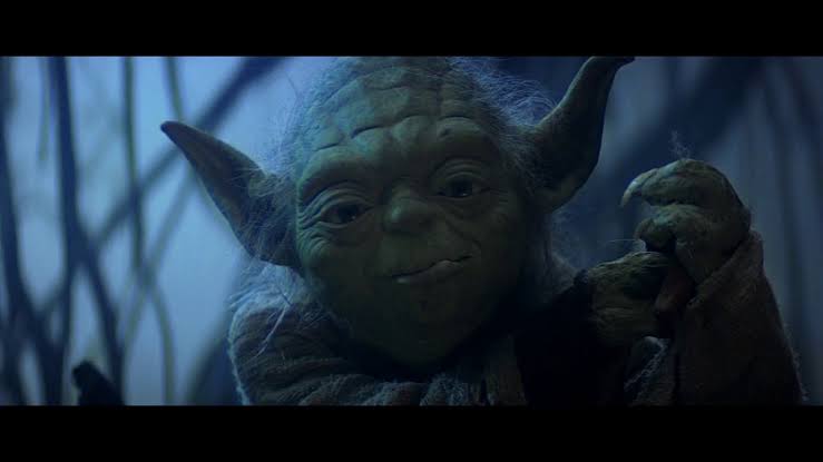 Resultado de imagem para primeiro contato entre luke e yoda"