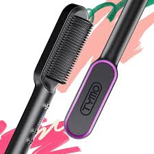 The best straightening irons for short hair are those with narrow plates and a light body. Amazon Com Hair Straightener Brush Matte Black Beauty