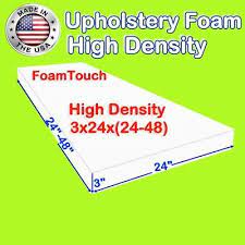 Very often these are materials like the common packaging foam one sees inside boxes to prevent transportation damage. High Density Foamtouch Upholstery Foam Size 3 X 24 X 24 48 Custom Cut Ebay