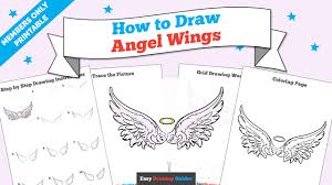 First make a simple drawing of the outline shapes of the owl's head and body as shown in the example above. How To Draw Angel Wings In A Few Easy Steps Easy Drawing Guides