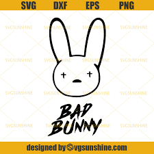 Graphic design elements (ai, eps, svg, pdf,png ). Bad Bunny Logo Svg Png Dxf Eps Cut Files Svgsunshine