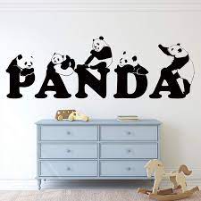 Animal wall stickers for bedrooms. Lovely Panda Animal Pet Wall Sticker Bedroom Kids Room Safri Panda Animal Wall Decal Playroom Vinyl Home Decor Wall Stickers Aliexpress