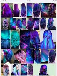 17 Ideas For Hair Color Ombre Tumblr Galaxy Hair Color Cool Hair Color Mermaid Hair Color