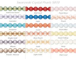 Swarovski Crystal Pearls 5810 Color Chart Wanan Beads