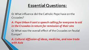 What are the causes of the crusades 55 words | 1 pages. Cause Effect Of The Crusades The Black Death