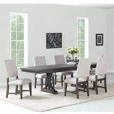 Dining sets dining tables dining chairs & benches bar & counter stools cabinets & storage bars & carts. Frankfurt Furniture Revolution 7 Piece Dining Set In Dark Gray Nfm Cheap Dining Room Table Modern Dining Room Set Dining Room Sets