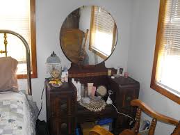 antique makeup dresser with mirror