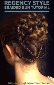 Regency Style Braided Bun Tutorial I Like This But Front Part Could Be Preserved With Additional Braids Braided Bun Tutorials Vintage Hairstyles Hair Styles