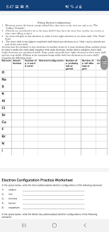 Write the unabbreviated electron configurations of the following elements Solved 8 47 M 2p 35 Configuration Writing Practice Write Chegg Com
