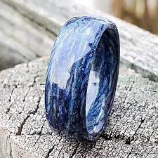 Blue Dyed Hemp Twine Ring Minimalist Band Etsy Rings Hemp Twine Gemstone Healing