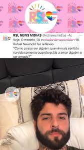 Veja: O modelo, DJ e criador de cont***. Rafael Newbold faz reflexão:,  “Como posso ser alguém que vê mais sentido na vida somente quando estás a  amar alguém e ser amado?”, Sigam @rslnewsmidias para + ...
