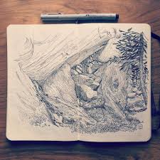 Jared Muralt On Instagram Drawing Rocks In The Swiss Mountains Wallis Switzerland Mountain Illustration In My Sketch Book Drawing Rocks Art Sketchbook