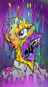 Street Art Representing Homer Simpson Simpsons Art Cartoon Wallpaper Trippy Wallpaper