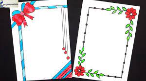 And can be drawn by anybody. Assignment Front Page Design Handmade Paper Border Design 2 Simple Border Design For Project Youtube