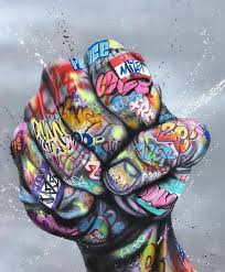 Image May Contain One Or More People And Outdoor Acrylic Art Artist Hand Instagram Life Onemizer Power In 2020 Street Artists Street Art Urban Street Art