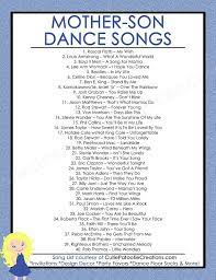 Mother Son Dance Songs For Mitzvahs And Weddings Free Printable List Mother Son Dance Songs Father Daughter Dance Songs Wedding Dance Songs