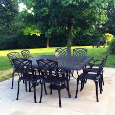 De nombreuses matières à découvrir. Grande Table De Jardin 8 Personnes Tanya Bronze Ancien Lazy Susan