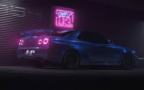 Windows 10, windows 8.1, windows 8, windows 7. Download Wallpapers 4k Nissan Gt R Night R34 Supercars Nissan Skyline Blue Gt R Tuning Japanese Cars Nissan For Desktop With Resolution 3840x2400 High Quality Hd Pictures Wallpapers