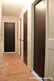 Painting Interior Doors Dark Chocolate Brown Great Way To Update Plain Hollow Core Doors I Plan T Painted Interior Doors Brown Interior Doors Doors Interior