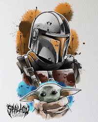 The Mandalorian Star Wars Drawings Star Wars Poster Star Wars Art
