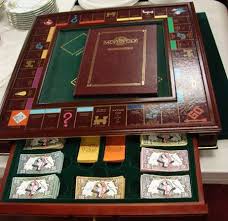 The Franklin Mint Monopoly Set Has A Drawer To Store All The Cards Money And Tokens But The Properties Are In The Leather Franklin Mint Poker Table Monopoly