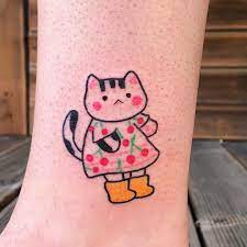 Tattoo By Si Si Sisi Sisilovelove Kawaiitattoos Kawaiitattoo Kawaii Cute Kitty Cat Animal Cherry Food Fo Cute Cat Tattoo Cat Tattoo Designs Tattoos