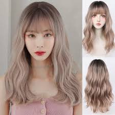 The deep espresso roots have melted to take on lighter coffee tones ending with the light latte foam all coffee lovers live for. Instocks Korean Blonde Brown Black Natural Wavy Curls Airy Bangs Mid Length Hair Wig Adjustable Breathable Beauty Personal Care Hair On Carousell
