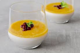 Split the vanilla pod in half and scrape out the seeds, then add to the pan with the empty pod. Coconut Panna Cotta With Persimmon Christmas Dessert