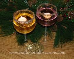 What sweet easter candle holders made of dollar store wine glasses. Wine Glass Candle Holders