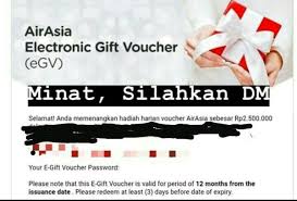 Jet within asia without breaking the bank thanks to these airasia promo codes for discounted flights. Jual E Gift Voucher Airasia Di Lapak Arif Purnomo Bukalapak