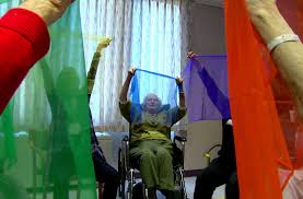 Elders Participate In A Dance Movement Therapy Session At The Menorah Nursing Home In Brooklyn Ny Dance And Movement Have Elderly Care Therapy Healthy Aging