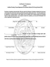 Dekalb County Water Certificate Of Compliance Fill Out And Sign Printable Pdf Template Signnow