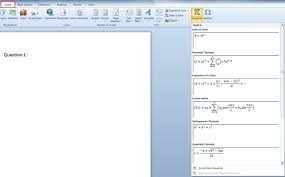 Add Math Equations With Word 2010 Equation Editor