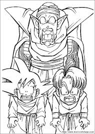 Dragon ball z cartoon character coloring pages and worksheets for kids to keep them interested and busy. Coloring Dragon Ball Z Page Goten Piccolo Trunks Funny Faces