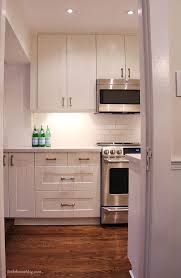 off white ikea adel cabinets, stainless