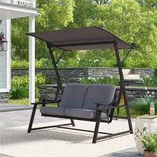 Shop for canopy swings in porch swings. Andover Mills Marquette Glider Porch Swing With Stand Reviews Wayfair