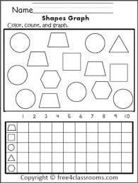 Free 2d Shapes Graph Math Worksheet Shapes Circle Triangle Hexagon Square Trapezoid Graphing Shapes Worksheet Kindergarten Shapes Worksheets