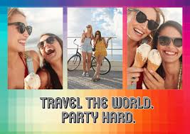 Check spelling or type a new query. Iglta Travel The World Party Hard Vacation Cards Quotes Send Real Postcards Online
