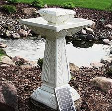 Peaktop outdoor blue flower solar glass birdbath. Large Victorian Solar Powered Outdoor Bird Bath Water Fountain Feature Pond Cascade Garden F1 Buy Online In Bahamas At Bahamas Desertcart Com Productid 49233368