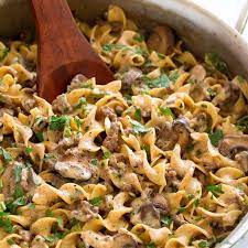 Beef Stroganoff Easy One Pot Recipe Recipe Yummly Recipe Beef Stroganoff Easy Beef Stroganoff Crockpot Beef Stroganoff