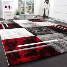 Modern Black And White Rug Living Room Large Designer Rug Modern Thick Woven Carpet Soft Red Black White Checked Rug Modern Rugs Rugs In Living Room Black Living Room