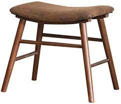 Quisilife Bedroom Dressing Table Stools Vanity Modern Makeup Dressing Stool With Concave Seat Surface Padded Upholstered Footstool Wooden Footstool Wood Stool