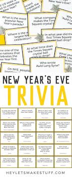 Oct 02, 2018 · new year trivia questions & answers. Free Printable New Year S Eve Trivia Hey Let S Make Stuff