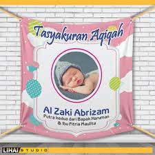 Blog belajar coreldraw akan membagikan file desain aqiqah, selapanan dan syukuran format cdr yang bisa kamu download secara gratis. Backdrop Background Banner Spanduk Tasyakuran Aqiqah 010 Shopee Indonesia