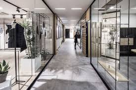 Elissa Stampa Fashion Design Office Transparency Runway Located In A Generic Business Complex Floor Designers Have Aimed To D Office Design Architect Design
