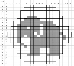 Elephant Chart For Hexipuffs Knitting Charts Cross Stitch