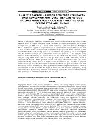 Mode kegagalan dan efek analysis (fmea) adalah sistematis, metode proaktif untuk mengevaluasi proses Pdf Analisis Faktor Faktor Penyebab Kerusakan Unit Concentrator Vvcc Dengan Metode Failure Mode Effect Analysis Fmea Di Area Evaporator Air Limbah