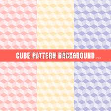 cube pattern pink purple yellow color