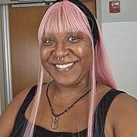 Amazon.com : 7JHH WIGS 25Inch Long Straight Layered Wig with Bangs Heat  Resistant Black White Ombre Wig Make Natural Looking Wigs for Women Party  Cospaly Curella Wig and Daily Used : Beauty